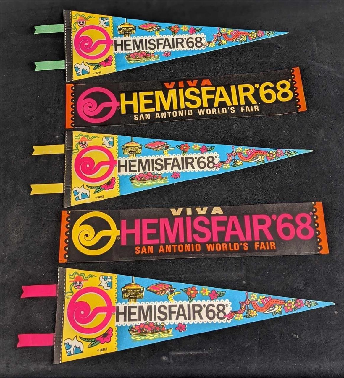 HemisFair '68 Worlds Fair Banners And Bumper Stick