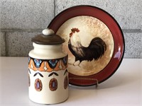 Piere One Canister/Rooster Bowl