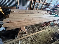 4 SAW HORSES & MISC LUMBER