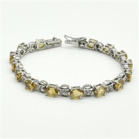 Silver Citrine(13.1ct) Bracelet