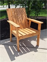 Wooden Patriotic Chair