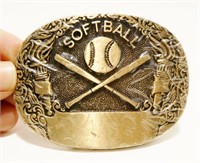 Vintage Softball Belt Buckle