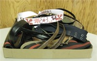 Box Of Assorted Belts