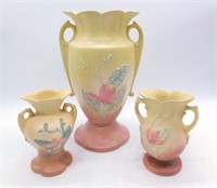 Hull Magnolia Pottery Vases.