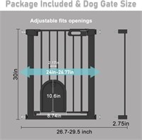 Narrow Dog Gate with Small Door for Cat Pet