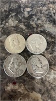 1950’s and a 60’s Franklin Half Dollars