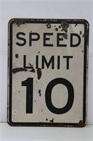SPEED LIMIT 10 ROAD SIGN