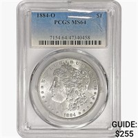 1884-O Morgan Silver Dollar PCGS MS64