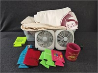 Koozies, Table Fans(2) Christmas Car Air Freshener