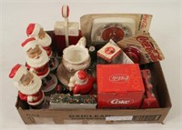 Group of Coca-Cola Santa Clauses, Yo-Yo, Etc.