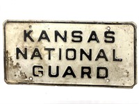 Kansas National Guard License Plate