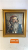 Man with a Pipe Painted on Canvas