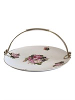 Vintage Roses Forget Me Nots Floral Tidbit Tray