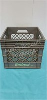 Embest plastic milk crate, gray 3 89