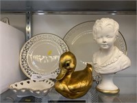 Lenox Plates with Composition Figurines