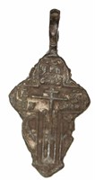 Ancient Roman Bronze Cross Pendant