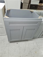 Grey Cabinet 30" X 21" X 35" (front room)