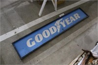 Framed Metal 2 Sided Goodyear Sign