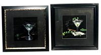 Two Michael Godard Martini Glass and Olive Prints