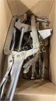 Box of assorted clamps/vice grips