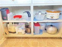 Contents of lower cabinet