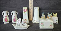 Nippon Hat Pin Holders, Vases, Salt  & Pepper