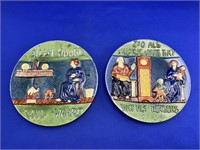 Antique FLEMISH Pottery Wall Plate Belgium