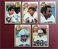 5 1979 Topps Dallas Cowboys Pearson White etc