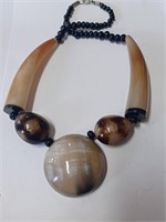 Vtg. Horn Style Necklace
