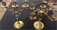 19 PIECE BRASS CANDLESTICK BOX LOT