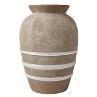 Mikasa Textured Stripe Ceramic Vase,