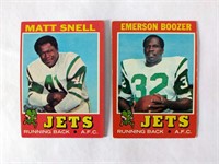1971 Topps Jets Emerson Boozer & Matt Snell