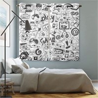 GAMER CURTAINS FOR KIDS ROOM 80 W X 63 L
