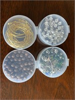 4 box of mixed stuff. Jewelry findings, beads.