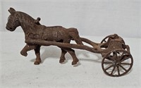 Cast Iron Horse and Carriage