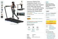 B6259  Stepwaver Walking Pad Treadmill - 3 HP Bla