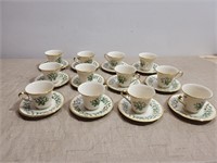 Set of Twelve Lenox Coffee Cups and Saucers