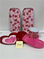 Valentine Heart Trays Dishes Bowl