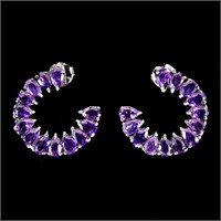 Natural  Amethyst  Earrings