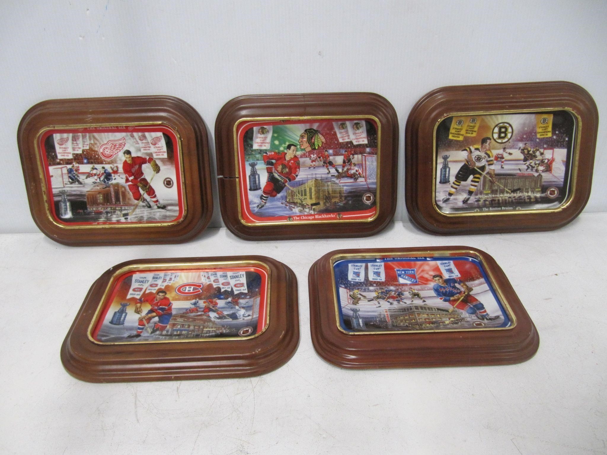 FRAMED "ORIGINAL SIX" COLLECTOR PLATES