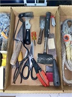 Assorted Tools, Mallet, Pry Bar, Scrapers
