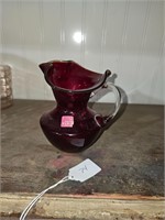 Red Viking Glass pitcher