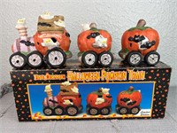 Vintage Hermitage Ceramic Halloween Pumpkin Train