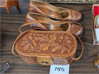 Mitla Leather Shoes and Purse