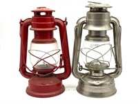 Dietz and Swallow Brand Lanterns 9.75” Tall and
