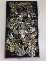 Costume jewelry and findings. Tray not included