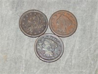 1847, 1852, 1853 US Large Cents