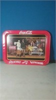 Reproduction Coca-Cola tray with car and horse
