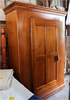 Antique Solid Pine Single Door Wardrobe -
