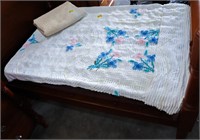 Chenille Floral Bedspread and Quilted Bedspread